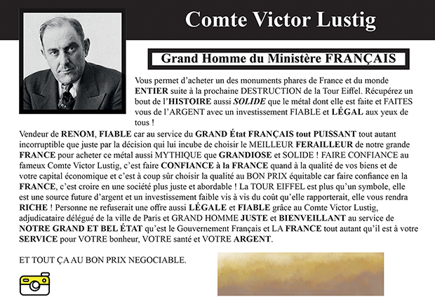 Leaflet with clue