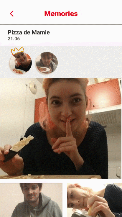 Gallery of a recipe composed of screenshots during production